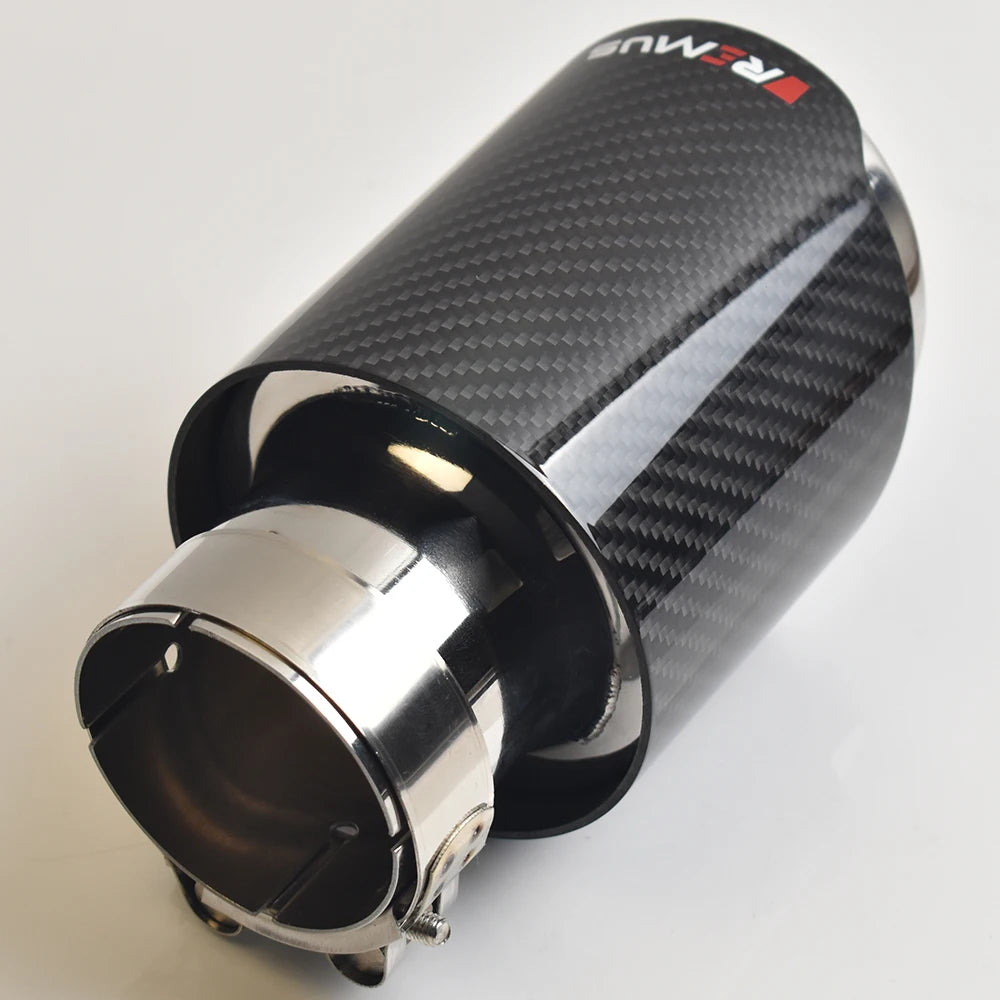 Universal Car Accessories Stainless Steel Muffler Glossy Tip Slash Cut End Pipe Bevel Edge With VREMUS