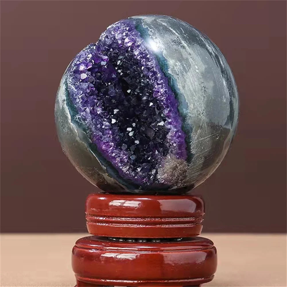 Naturally Formed! Uruguayan Amethyst, Purple Crystal, Geode Opening Laugh, Mineral Reiki, Healing, Wealth