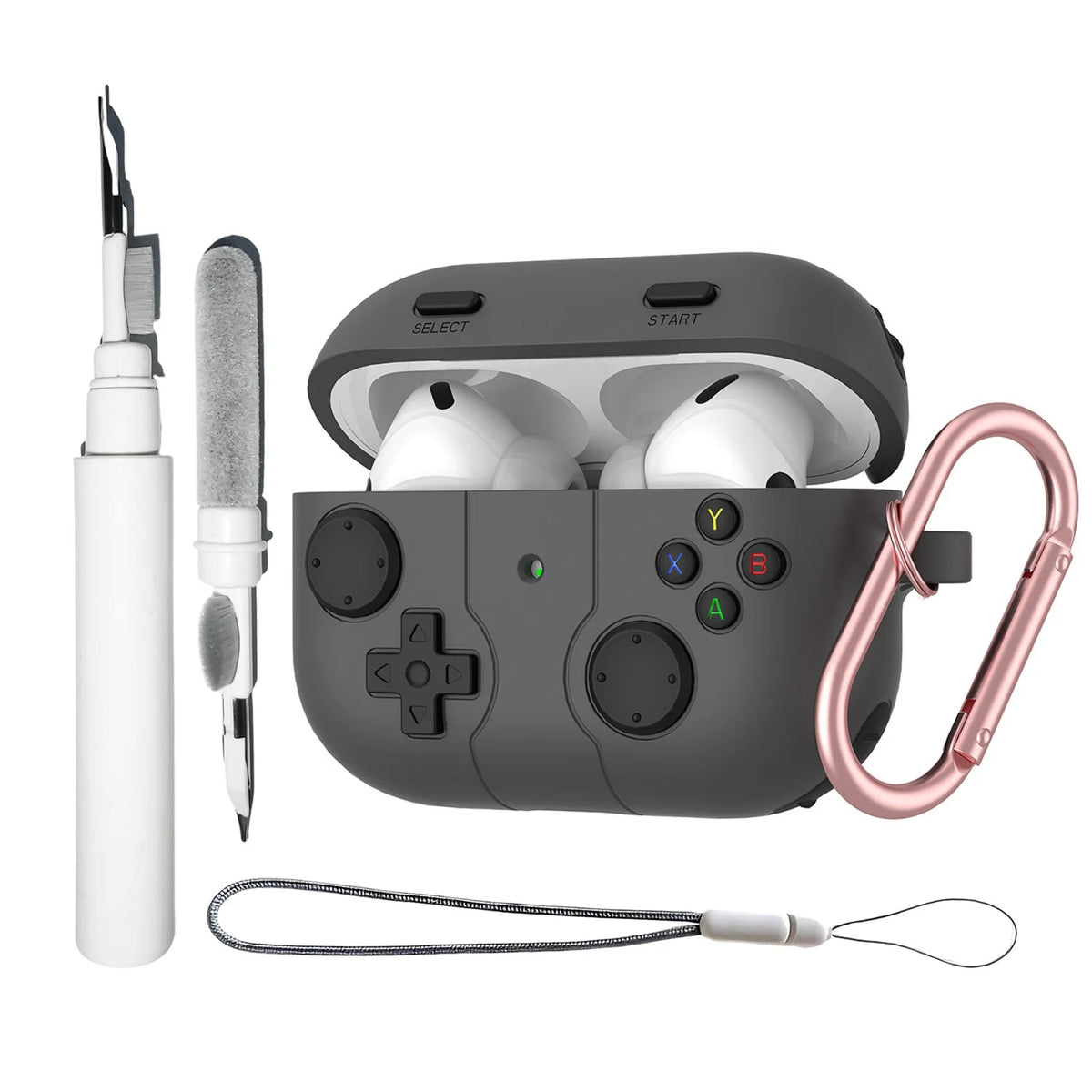 for AirPods Pro 3/Pro 2/Pro/4 Case with Secure Lock Cute 3D Game Player Design Protective Earphone Case Cover for AirPods 4/Pro3
