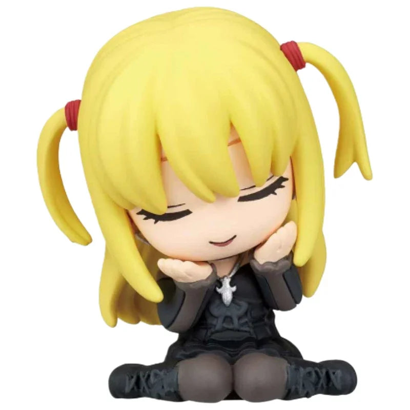 Death Note Sleeping Mini Figures 4pcs/Set L Misa Amane Light Yagami Ryuk Cute Anime Figurine Ornament Car Decor Capsule Toy Gift
