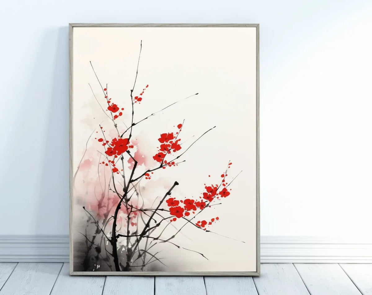 Japanese Zen Lotus Buddha Monk Koi Fish Forest Mountain Poster and Prints Canvas Printing Wall Art Picture for Living Room Decor