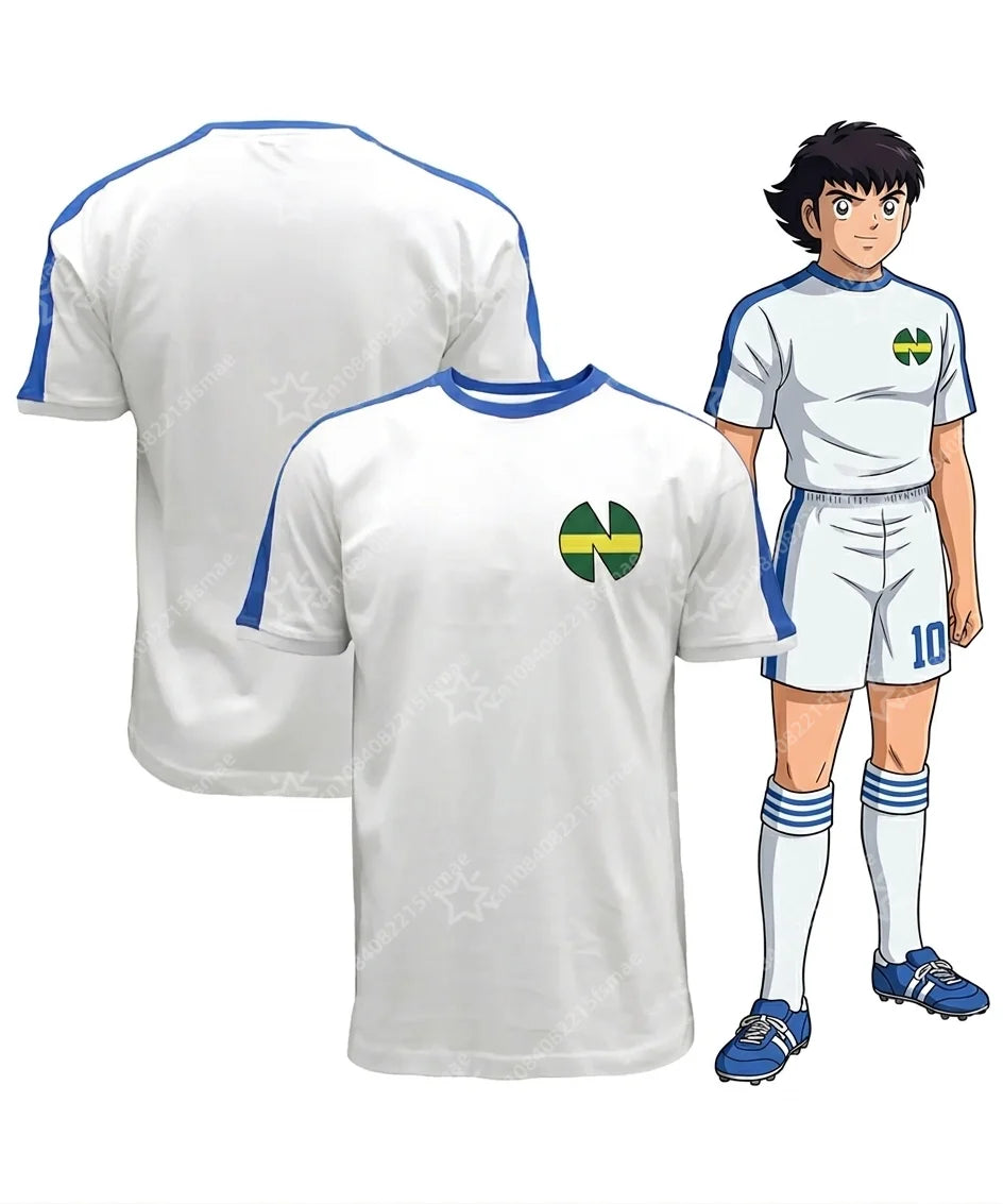 2026Anime Captain Tsubasa Soccer Kit Kids Adult Nankatsu Tsubasa Toho Hyuga Misaki Wakabayashi Retro Football Jersey Set Uniform
