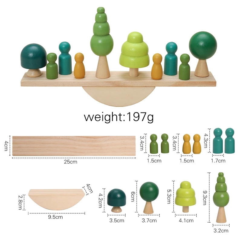 Baby Montessori Toys Artificial Forest Building Blocks Display Toys Balanced Educational Game For Newborns Baby Room Decoration