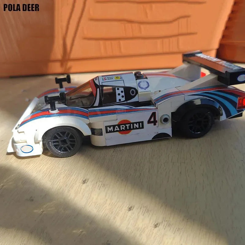 MOC Lancia LC2 Martini Rally Team Le Mans No. 6 Racing Building Block Model Small Particles Assembly Toys Puzzle Birthday Gifts