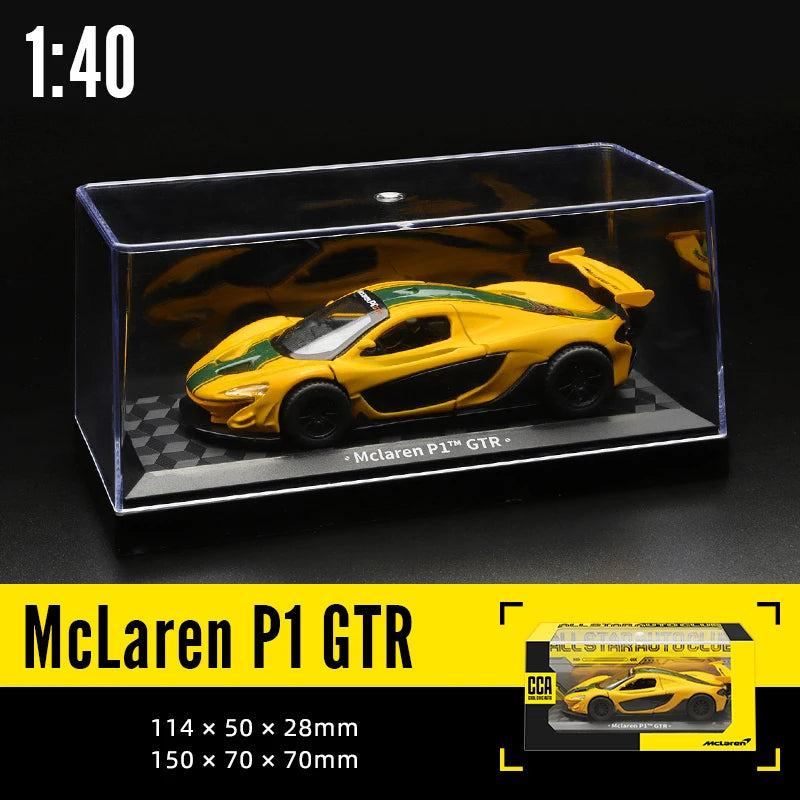 CCA MSZ 1:36~1:47 Lamborghini Aventador SVJ 63 Maserati Land Rover Guard BMW Benz Car Model With Helmet Acrylic Box Alloy Car