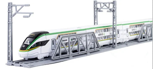 1: 87 alloy double section train and tram models,double-layer subway and high-speed rail toys,children's toys,wholesale