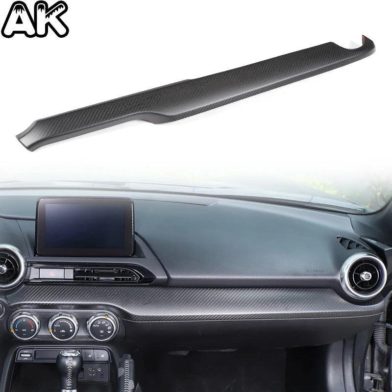 For Mazda MX-5 ND Miata Fiat/Abarth 124 2016-2026 Real Carbon Fiber Car Center Console Dashboard Cover Interior Accessories L/R
