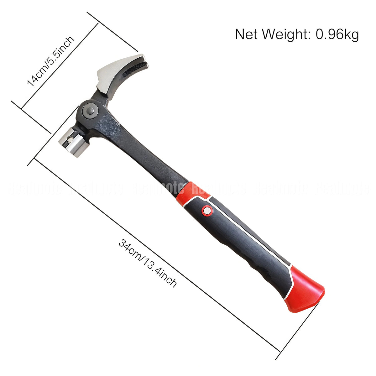 Adjustable Nail Puller Hammer Magnetic Claw Hammer Drop Forged Steel Anti-Slip Handle for DIY Construction Woodworking