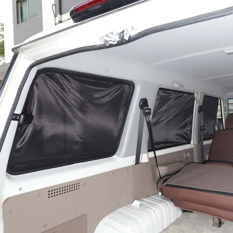 For Toyota LC76 Land Cruiser 70 Series 2007+ 8Pcs Memory Steel Window Screens Mesh Sun Shade Full Set Car Camping Accessories