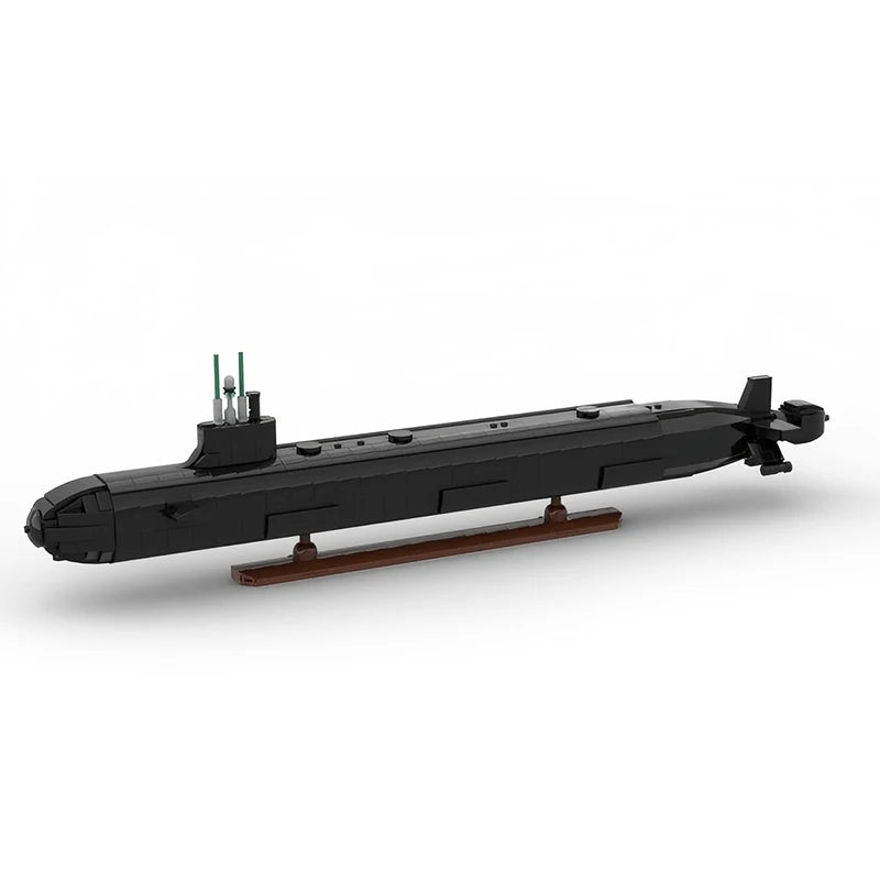 MOC 1115PCS Virginia Class Submarine Building Blocks Set Military Model Brick Toy Holiday Gift Adults Teens Compact Packaging