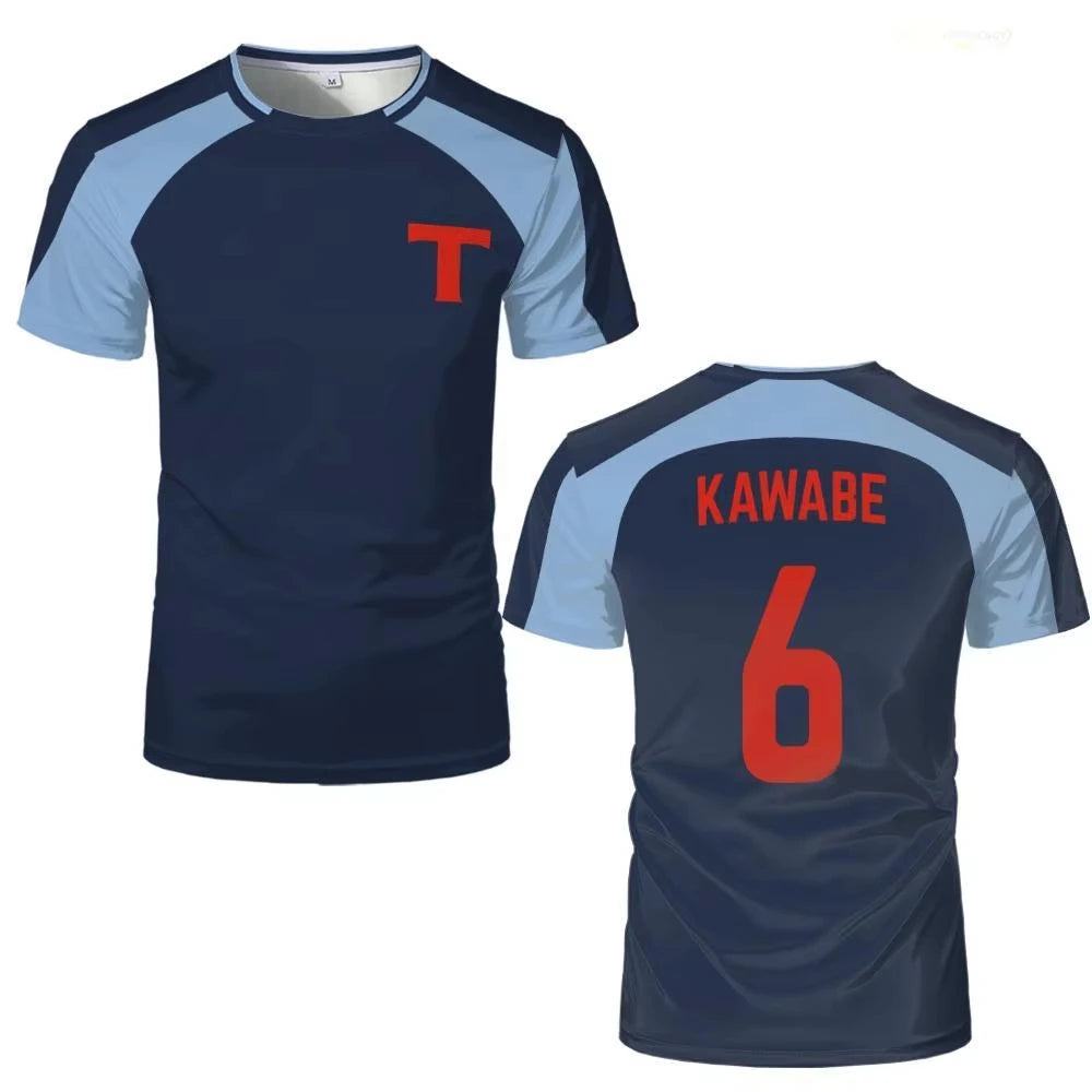 2026Anime Captain Tsubasa Soccer Kit Kids Adult Nankatsu Tsubasa Toho Hyuga Misaki Wakabayashi Retro Football Jersey Set Uniform