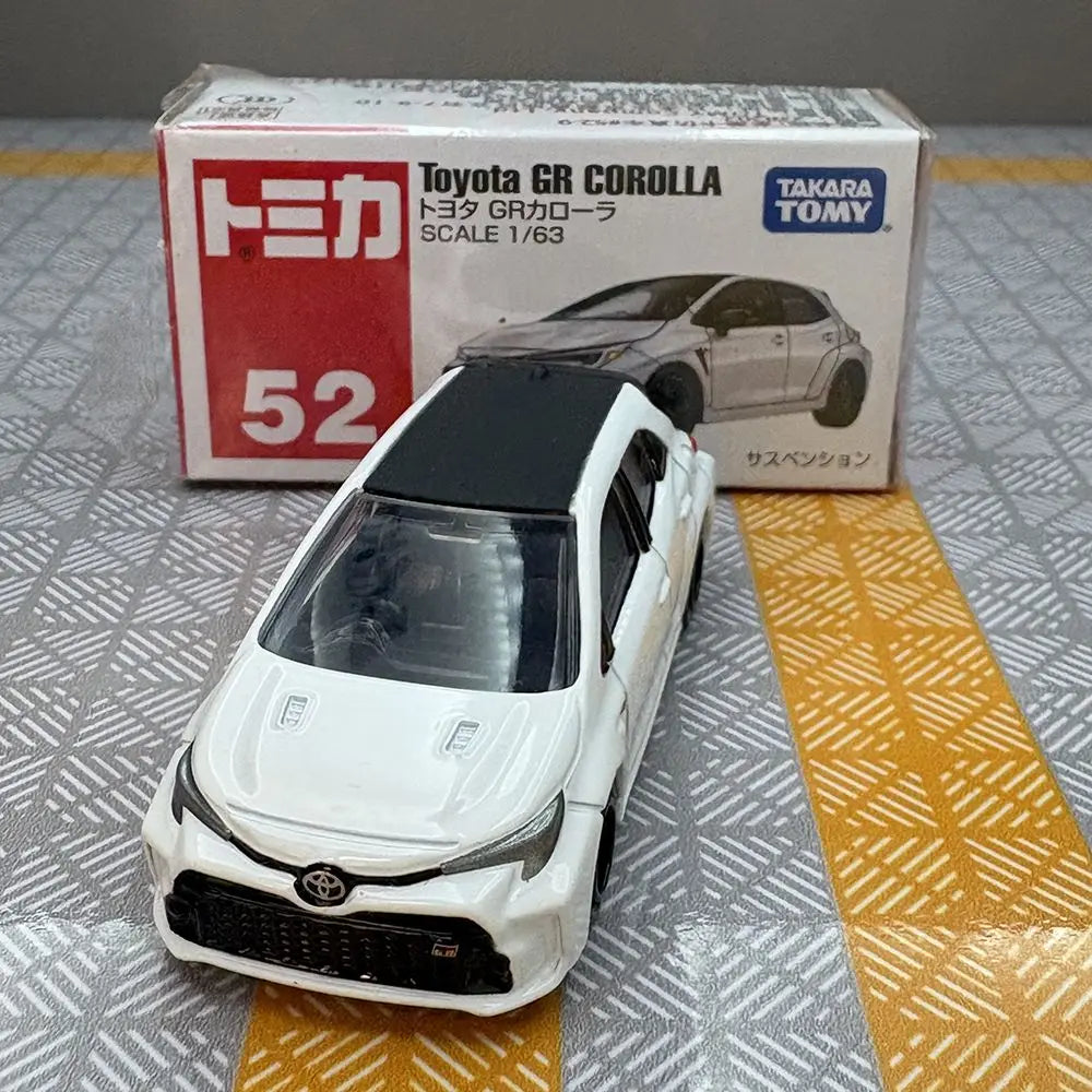 TAKARA TOMY TOMICA Red White Box 52 Toyota Yaris GR Alloy Diecast Car Toy Model