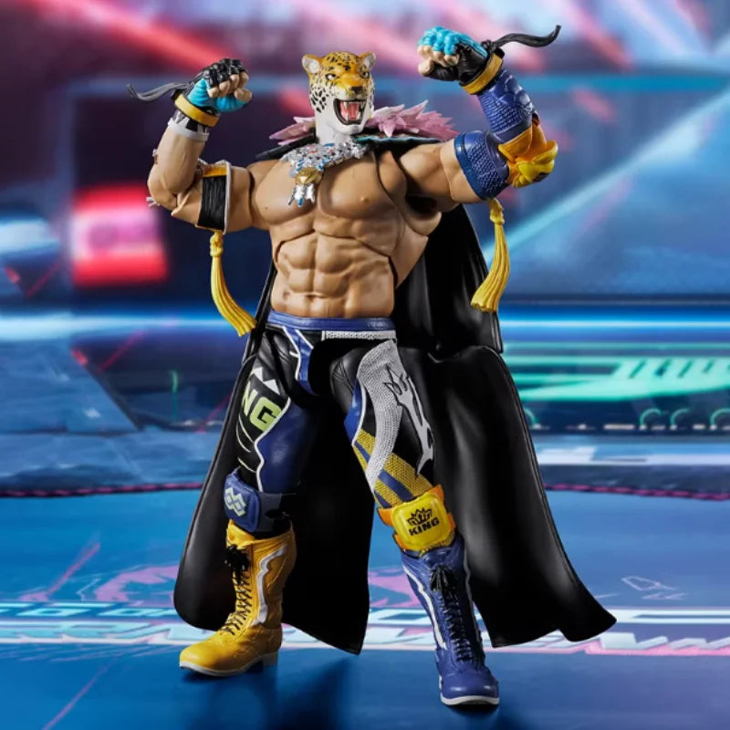Original Bandai Shf Tekken 8 King Collectible Anime Action Figure Model Kit Toys Movable Joints Statue Desktop Decoration Gifts