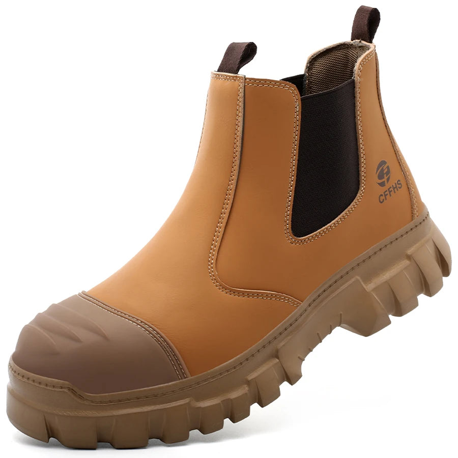 Men Safety Work Boots Steel Toe Shoes Anti-Smash Anti Puncture Men's Boots Safety Shoes Lightweight Comfort Protection Shoes
