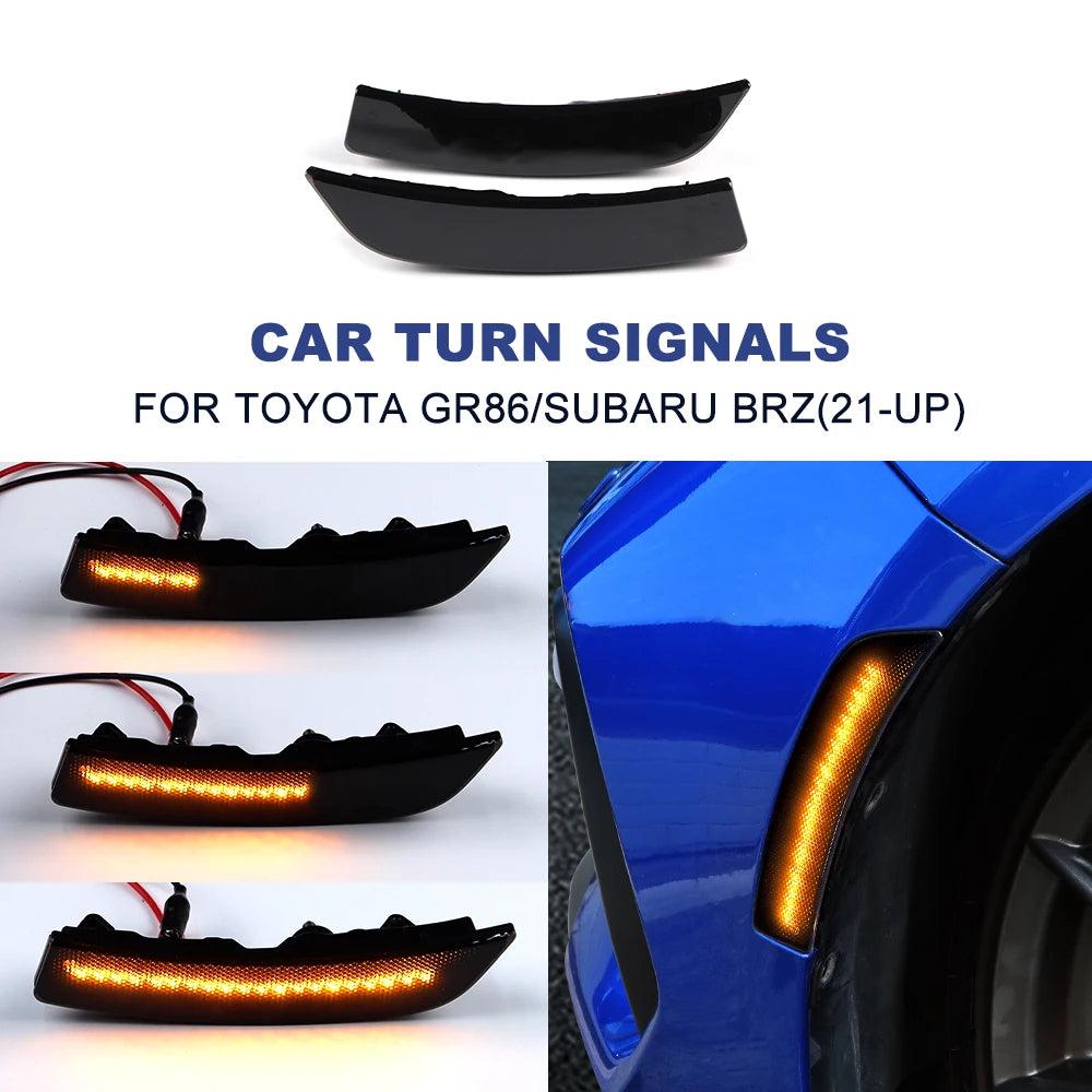 For Subaru BRZ ZD8 Toyota GR86 ZN8 2021 2022 2023 2024 2025 LED Side Marker Light Repeater Lamp Turn Signal Flashing Indicator