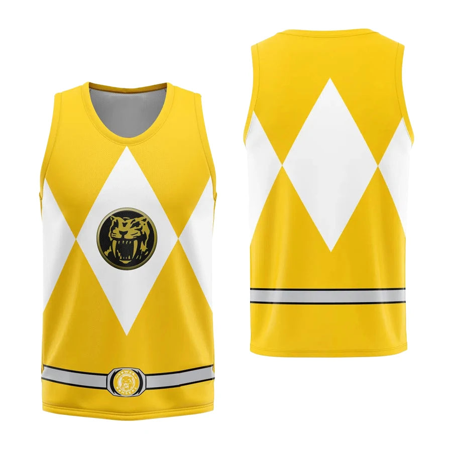 Bandai Periphery Power Rangers Gym Tank Top Anime Cosplay Costume Adult Kids Athleisure Vest Summer Quick-dry Soft Lightweight
