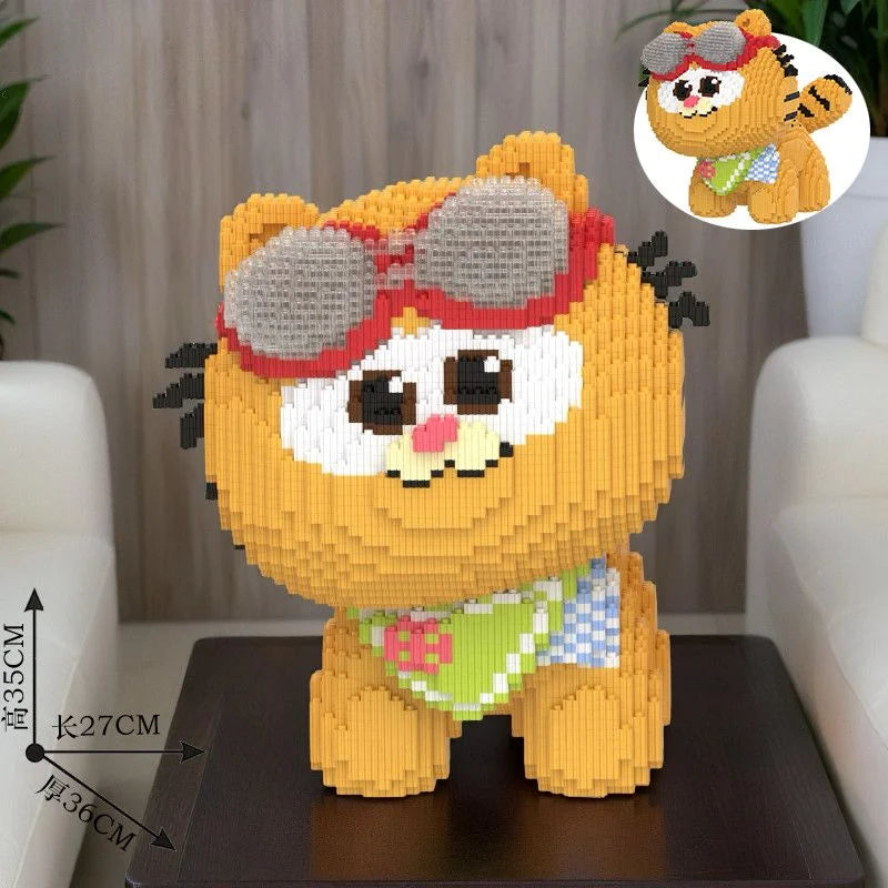 Huge Garfield Building Blocks Adult Stress Relief DIY Puzzle Toy Gift for Boys Girls Home Decor