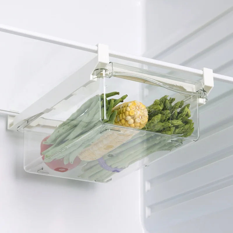Refrigerator egg storage box, drawer style food and fruit storage box egg rack, egg holder, household plastic fresh-keeping box