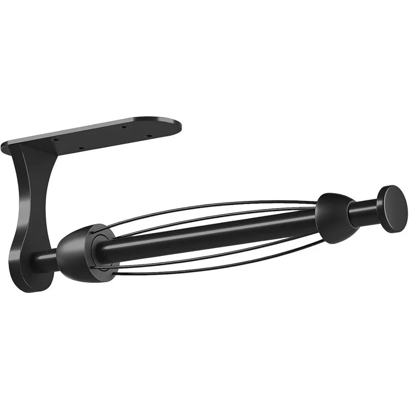 Stainless Steel Kitchen Paper Towel Holder Wall-Mounted,One-Handed Operation,Damping, Self-Adhesive Drill Option,Shock-Absorbing