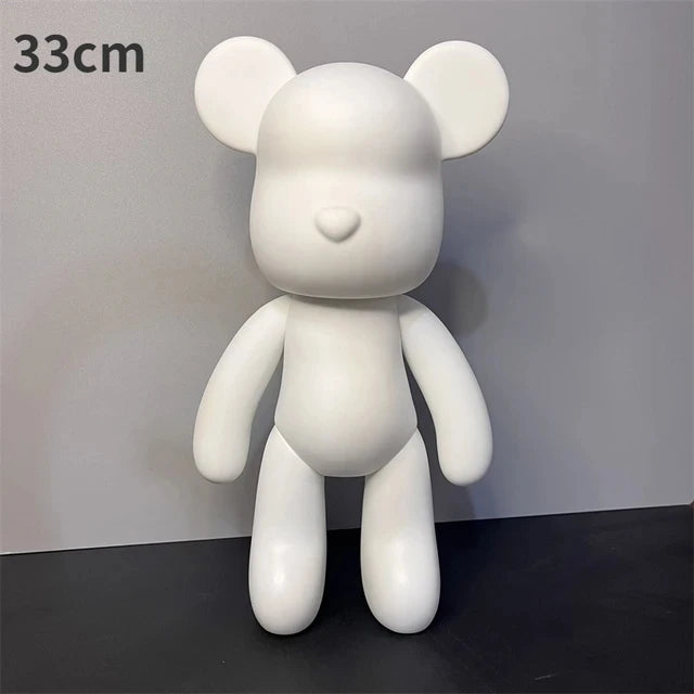 DIY Fluid Bear Sculpture Handmade Bearbrick Doll Ornaments Violent Bear Graffiti Painting Parent child Toy Gift Home Decoration