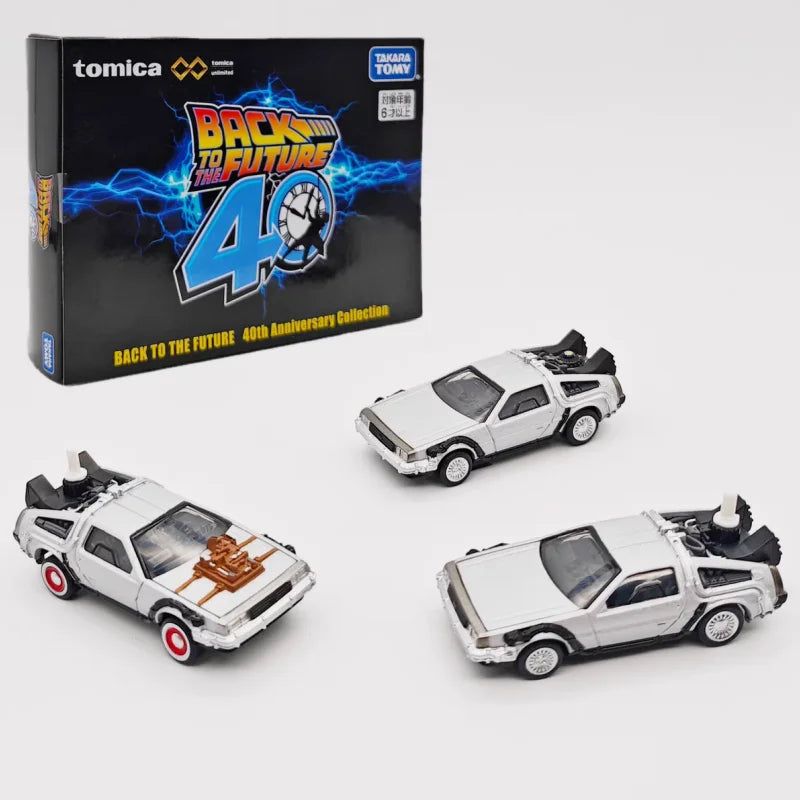 In Stock Original TOMICA Returns to the Future 40th Anniversary Collection Series Alloy Car Models Collection Surprise Toy Cars