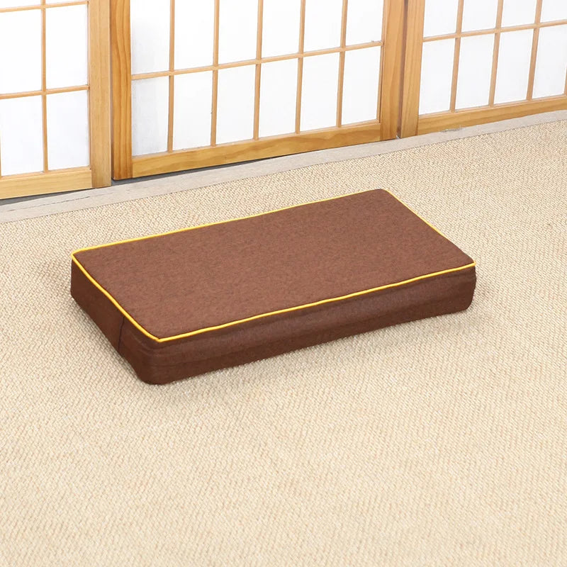 Thickened Linen Meditation Cushion Zafu Removable Washable Cover Home Yoga Buddhist Prayer Cloth Floor Sitting Mat