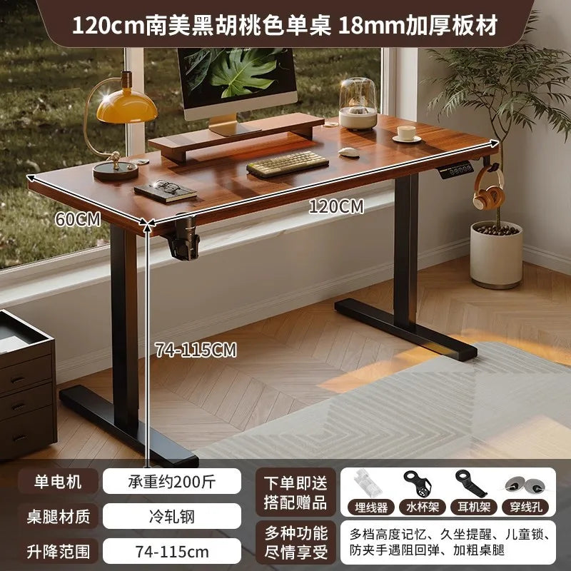 Electric Height-Adjustable Standing Desk Computer Desk for Gaming and Office Use Home Study Desk E-sports Table Workbench Tables