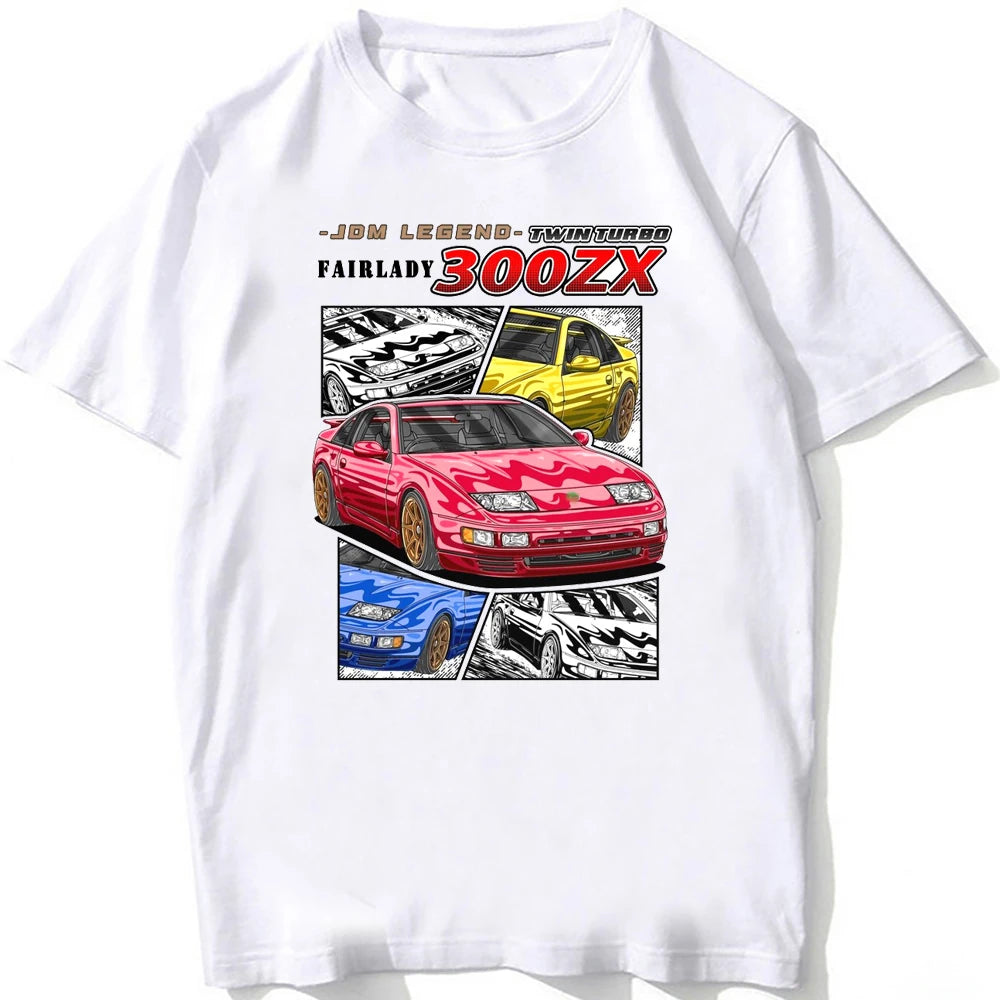 Unisex JDM Legend 300ZX Z32 FairladyZ Turbo Generations T-Shirt Men Short Sleeve Japan Style White Casual Tops Hip Hop Boy Tees