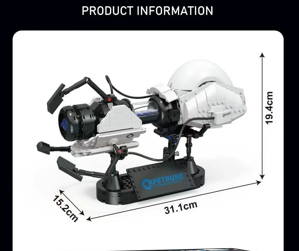 2026 New Creative High-Tech Portal Gun Building Blocks Game Transfer Gun Model Portal Science Educational Assembly Toys Boy Gift