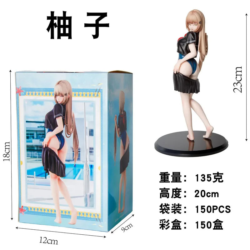 Pool Opening Day Changing Yuzu Gk Resin Garage Kit Anime Beautiful Girl Action Figure Desktop Ornament Collectible Model Gift