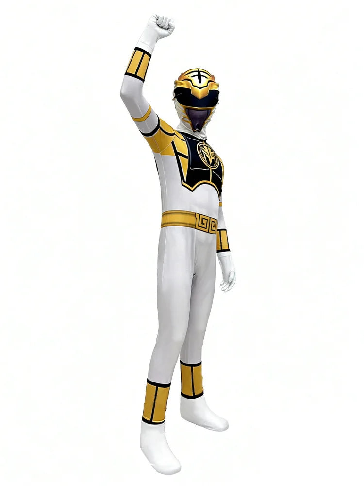 Jumpsuit Mask Suit Adult Kids Power Superhero Samurai Sentai Shinkenger Alpha Ranger Cosplay Fantasia Halloween Costume