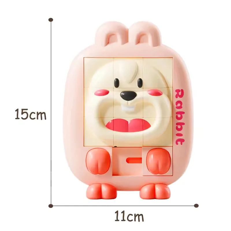 3D Cartoon Animal Huarong Road Slide Puzzle Games Children Board Game Thinking Training Nine Grids Kids Educational Puzzles Toy