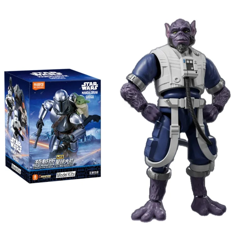 BLOKEES Star Wars Series Brick Figures Beyond Edition The Mandalorian and Grogu Imperial Stormtrooper Assembled Model Toy Gift