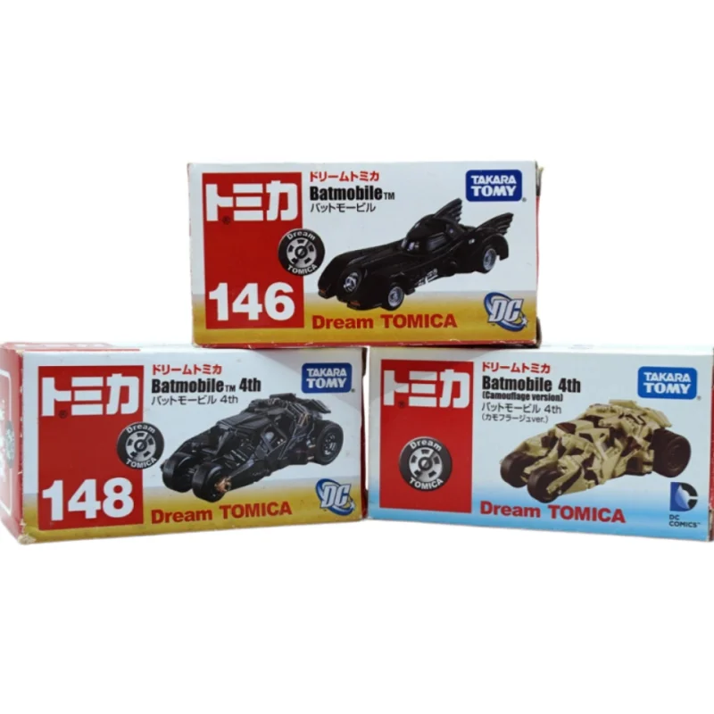 Takara Tomy Tomica Dream Tomica Marvel DC Batman Classic Batmobile 4th Car Model 146 148 Camouflage Collectible Toy Decor Gift