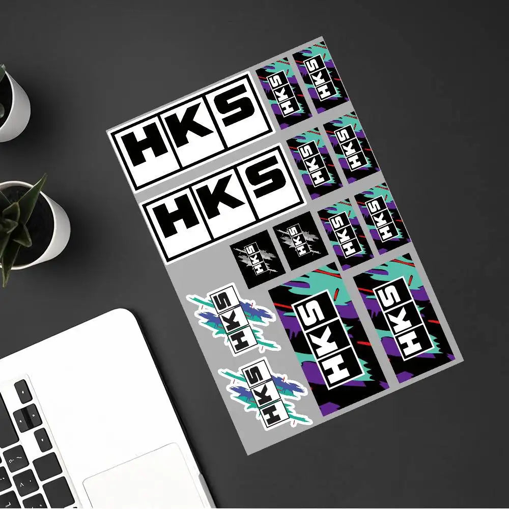 1PC Motorcycle Car Locomotive Reflective Laser Sticker Styling Vinyl Decal Stickers Decoration FOR H-HKS