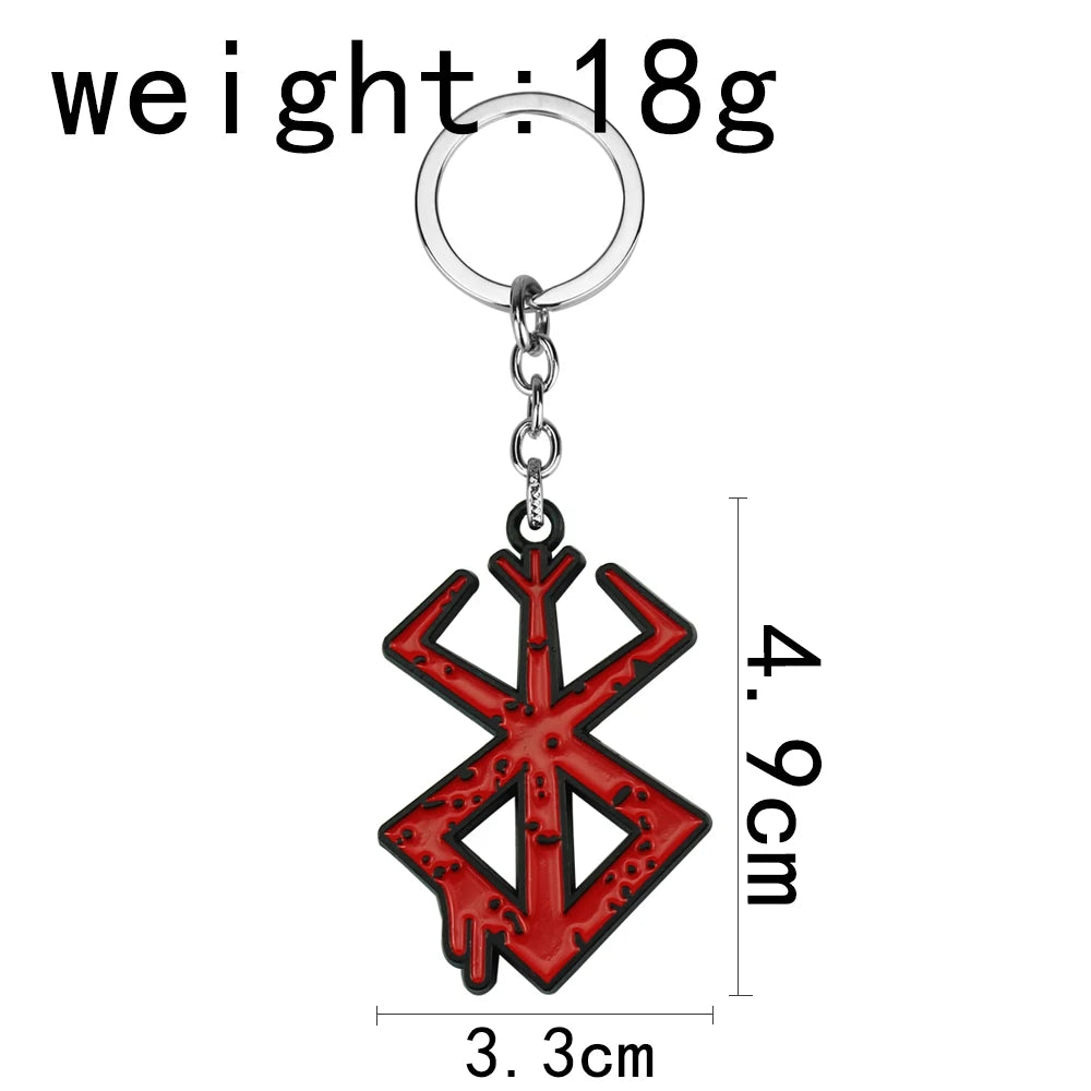 Japanese Anime Double Sided Embroidery Cartoon Keychain Car Backpack Key Ring Jewelry Accessories Gift