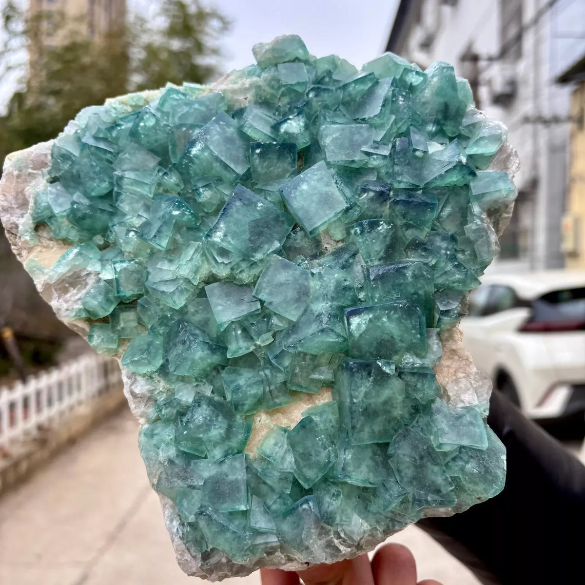 Natural Formed!Green Cubic Fluorite Clusters, Green Quartz Crystal Ore Clusters, Minerals, Reiki, Healing Clusters