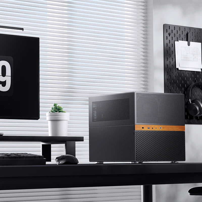 JONSBO N6 NAS Case 9 Hard Disk Position Network Storage Server MATX Desktop Chassis Supports 240 Water-cooled Dual Power Supply