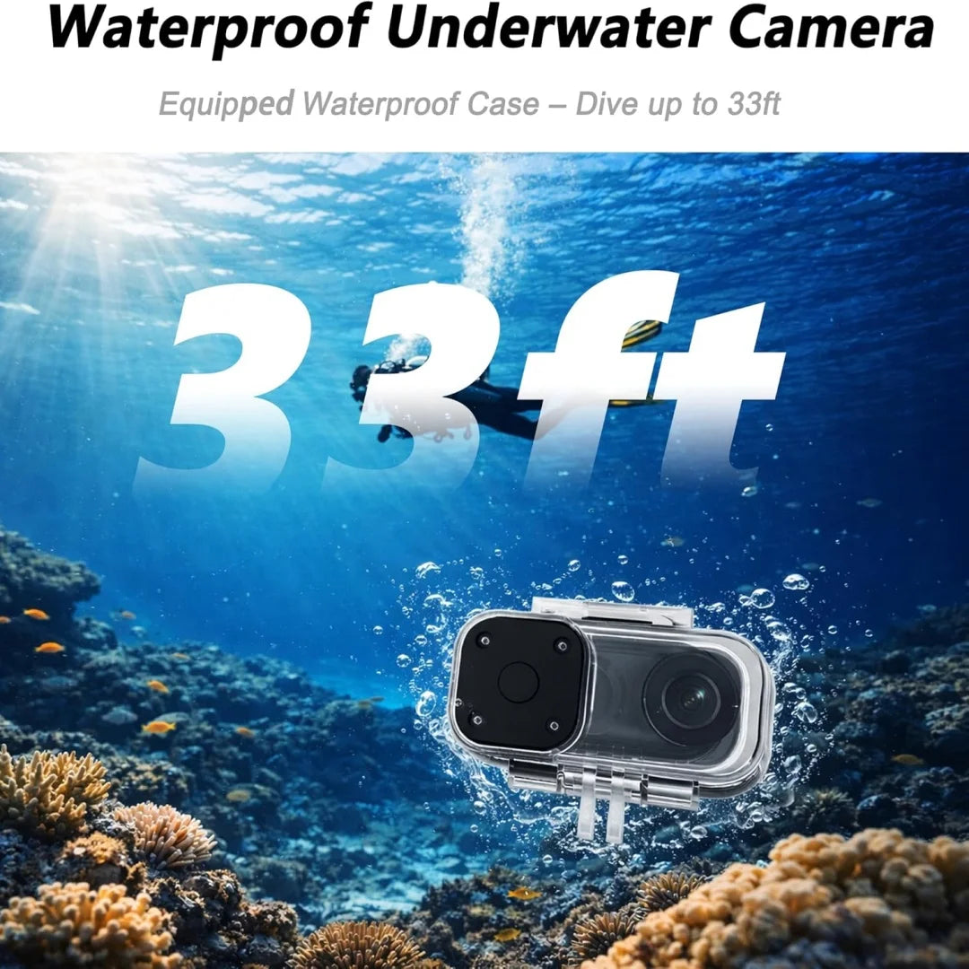 4K Mini Body Camera with 6-Axis Stabilization, Waterproof Thumb Action Camera,Body Cam for Cycling Travel Outdoor Adventures