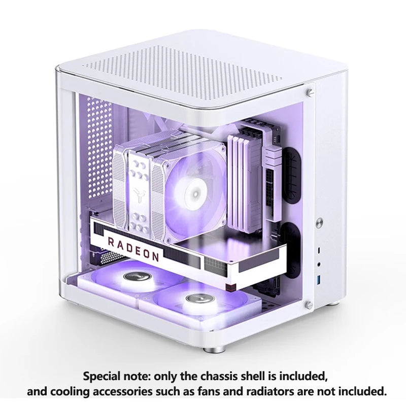 Jonsbo TK-1 Version 2.0 M-ATX ITX Case Ring Tempered Glass Side Penetration E-sports Seaview Room Desktop Computer Small Chassis