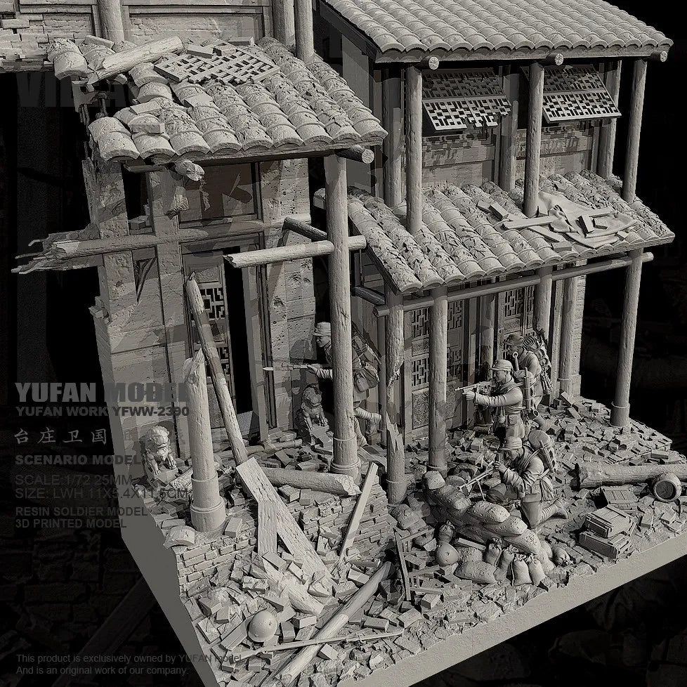YUFAN MODEL 1/72 Resin model kit, white mold self assembling and coloring (complete set) YFWW-2390/3D