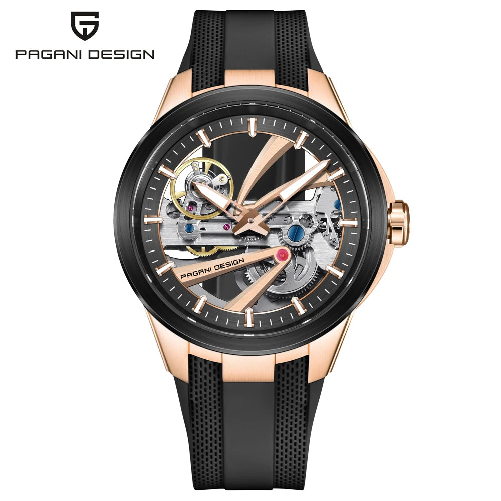 PAGANI DESIGN Hollow Men's Watches 2026 Luxury Tourbillon Mechanical Automatic Watch Men AR Sapphire Waterproof Luminous Clock