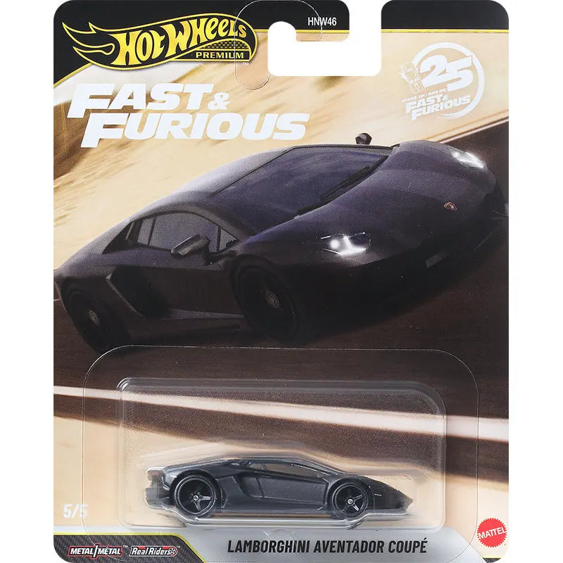 Hot Wheels PREMIUM Fast & Furious 25th Anniversary 2026 HNW46 Mazda RX-7 Lamborghini Chevrolet Honda 1:64 Car Model Toy Gift