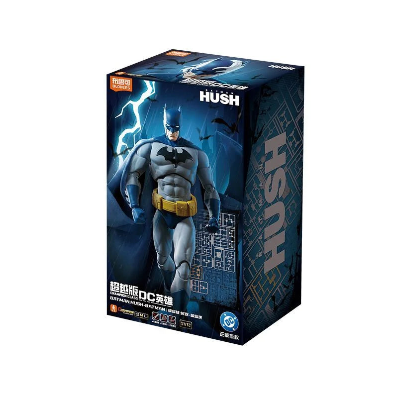 Original Blokees DC Champion Class - Hush Series Batman & Catwoman Poseable Model Kits Action Figures Ornament Collect Toys Gift