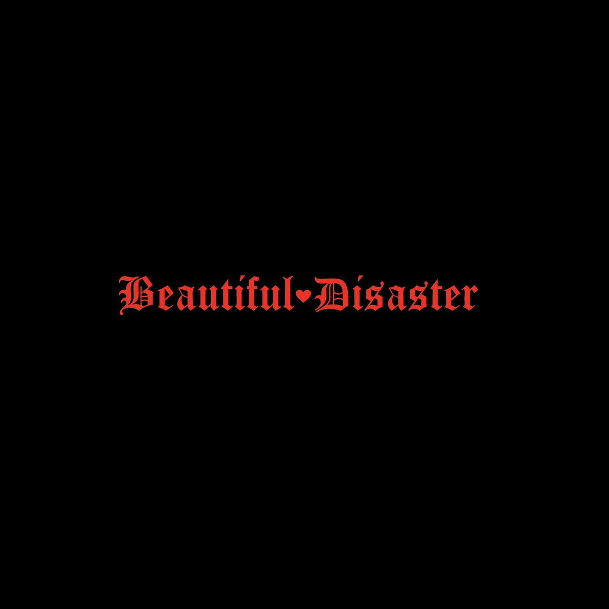 Beautiful Disaster Gothic Letter Vinyl Car Sticker JDM Modified Front and Rear Windshield Car Stickers Waterproof
