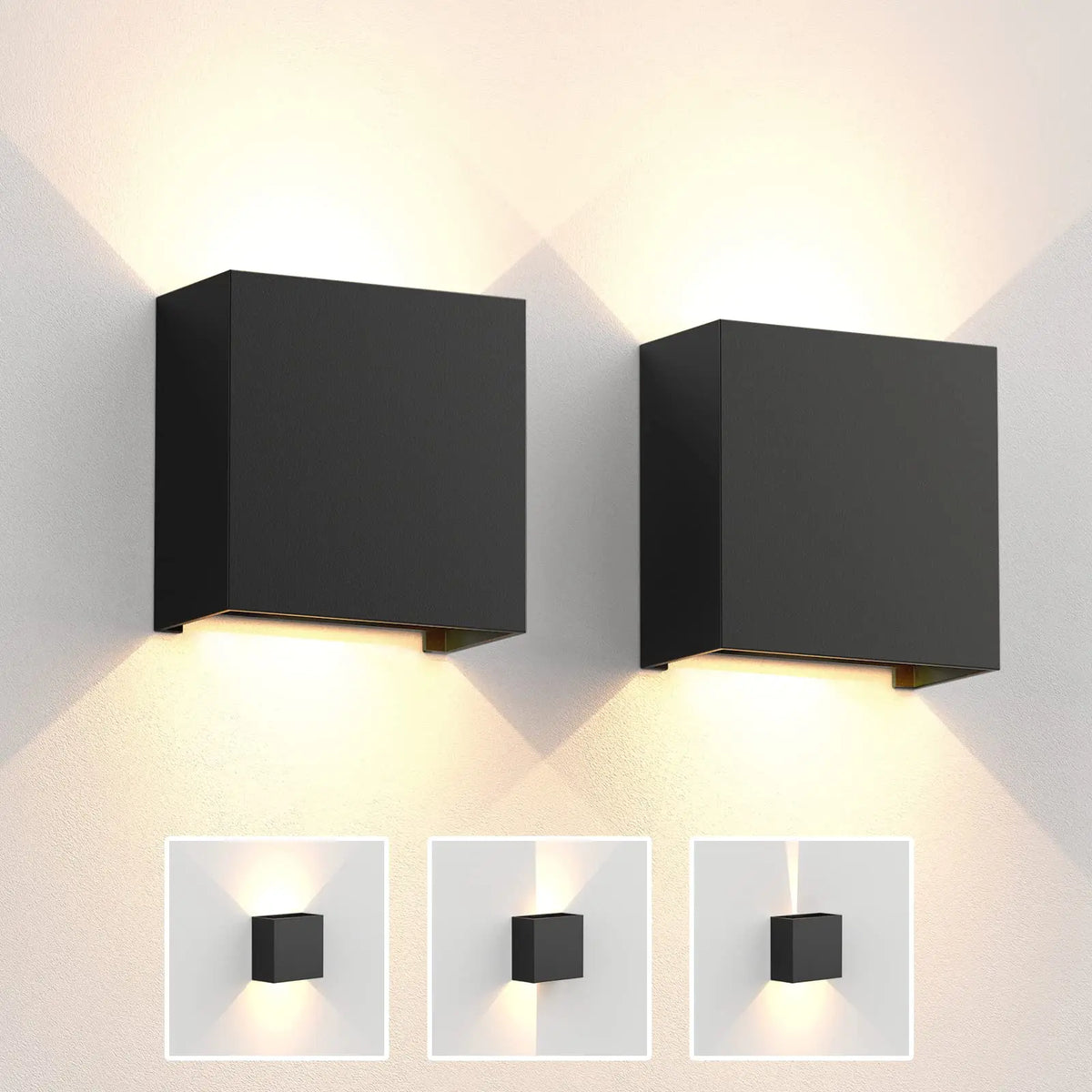 LED Wall Sconces 6W Modern Indoor Outdoor IP65 Wall Lamp, Up Down Wall Mount Lights for Living Room Hallway Bedroom