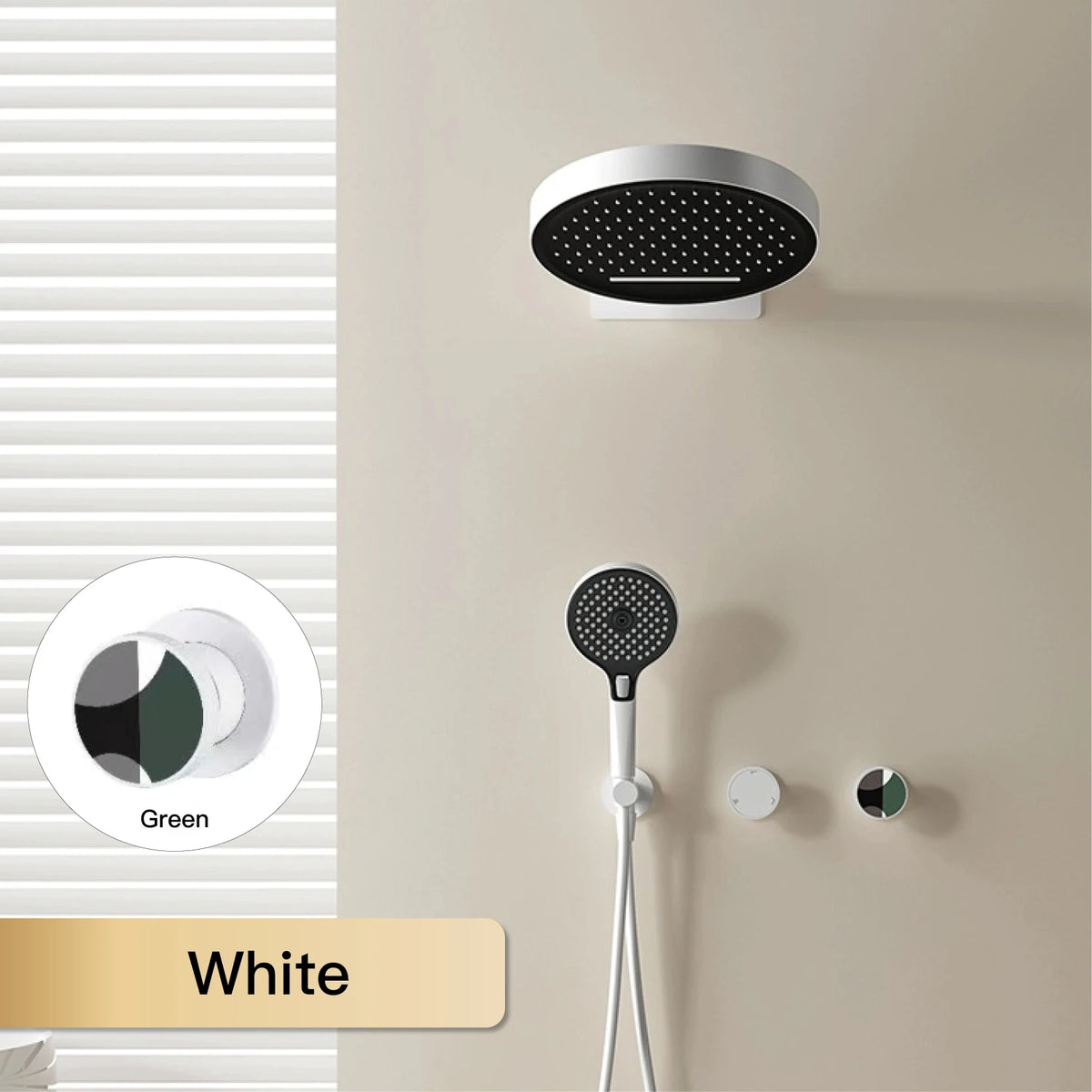 AITANA luxury brass gun gray wall mounted cold and hot water shower system simple design embedded bathroom faucet