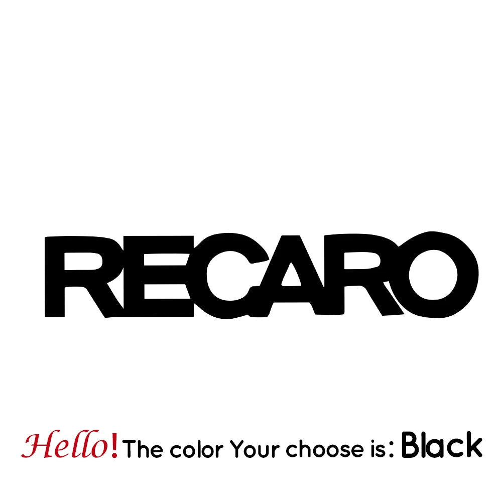 1PC Recaro Funny Crazy Cat Waterproof Vinyl Decal Sticker, Universal Car‑Styling for Auto Multi‑surface Vehicle Decor