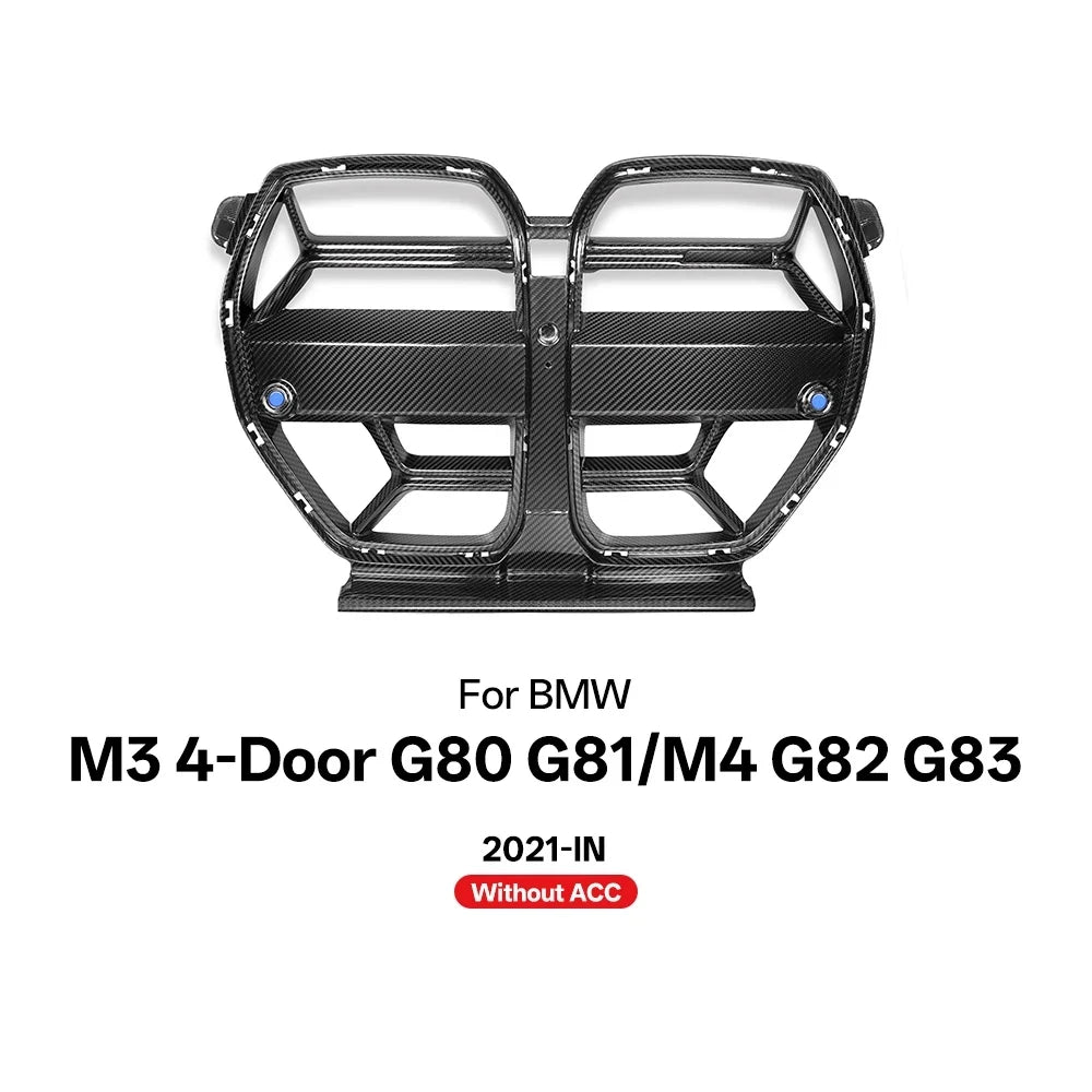 Front Bumper Grilles For BMW G80 G81 M3 G82 G83 M4 2021-IN CSL Style Real Dry Carbon Fiber Hood Car Grille ACC Vent Accessories