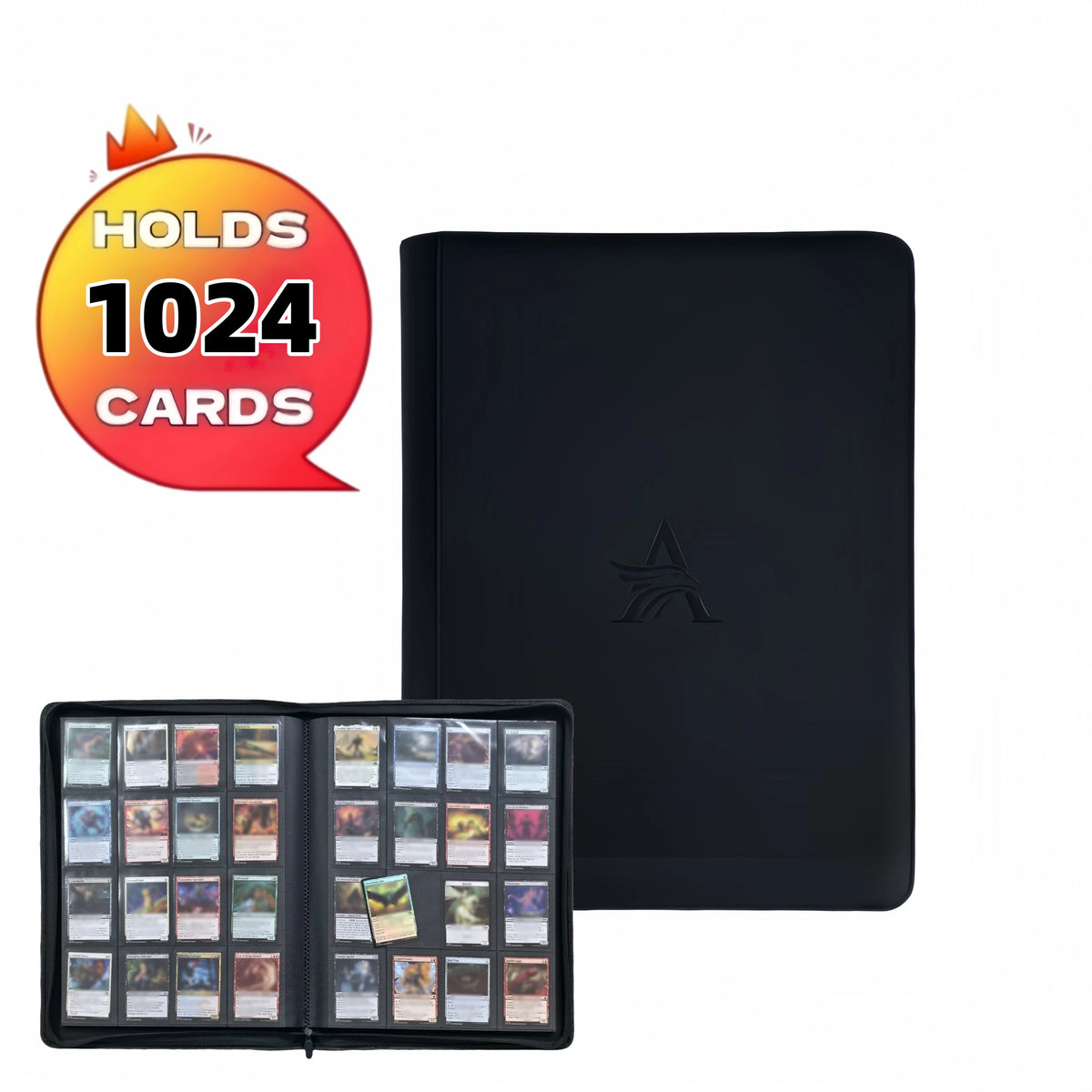 16 Pocket Card Binder - Premium Trading Card Binder Holds 1024 Cards, Ultimate protection for TCG & sports cards. Collector's d